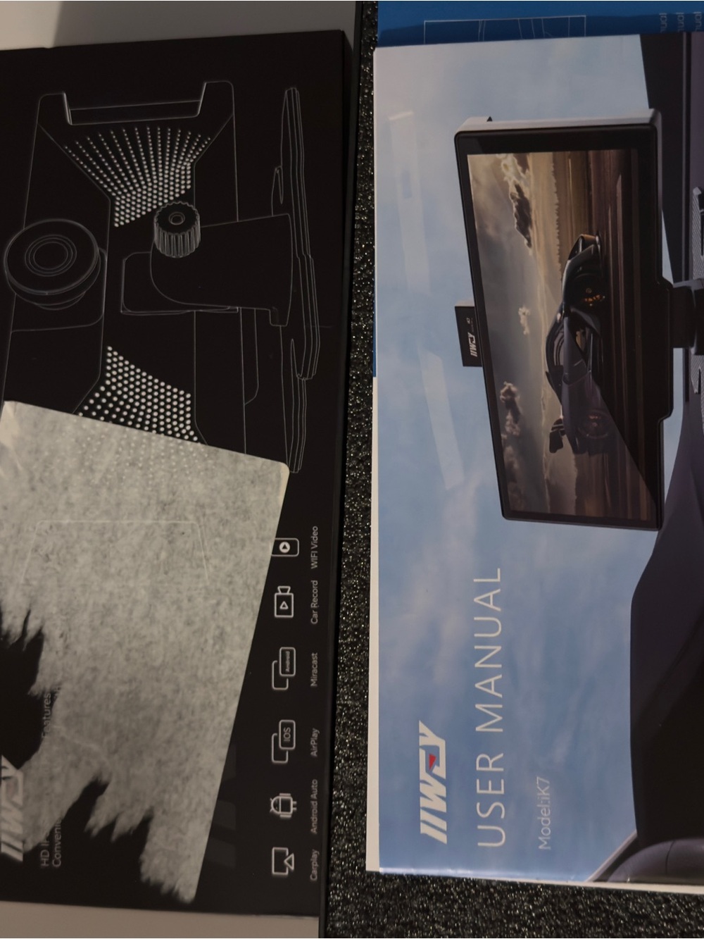 IIWJ Dash Cam Monitor with Black Mount